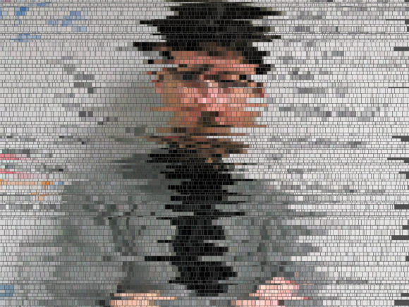 Stylized photograph of Grosser's Flexible Pixels Project portrait