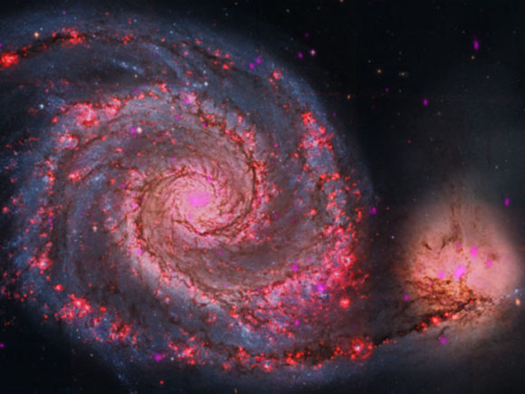 False-color image of the Whirlpool Galaxy
