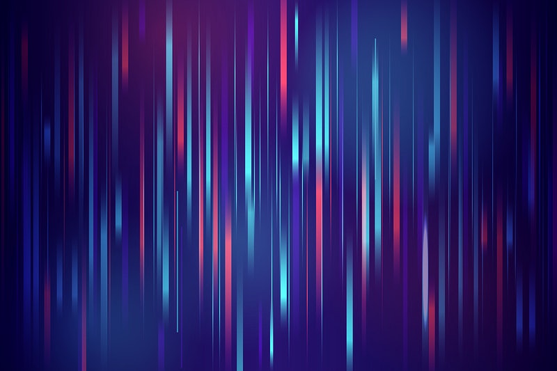 Abstract gradient pattern with cyan, purple and teal action lines with blue background
