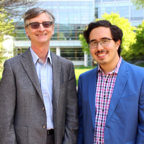 A photo of NCSA and eDream Director Bill Gropp and 2022 Fiddler Innovation Fellow Gabe Tavas