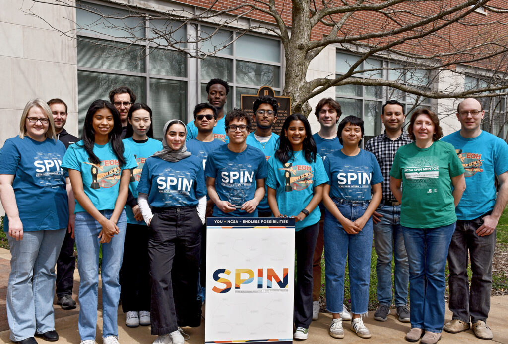 Members of the SPIN program including students, mentors and SPIN coordinator, Olena Kindratenko