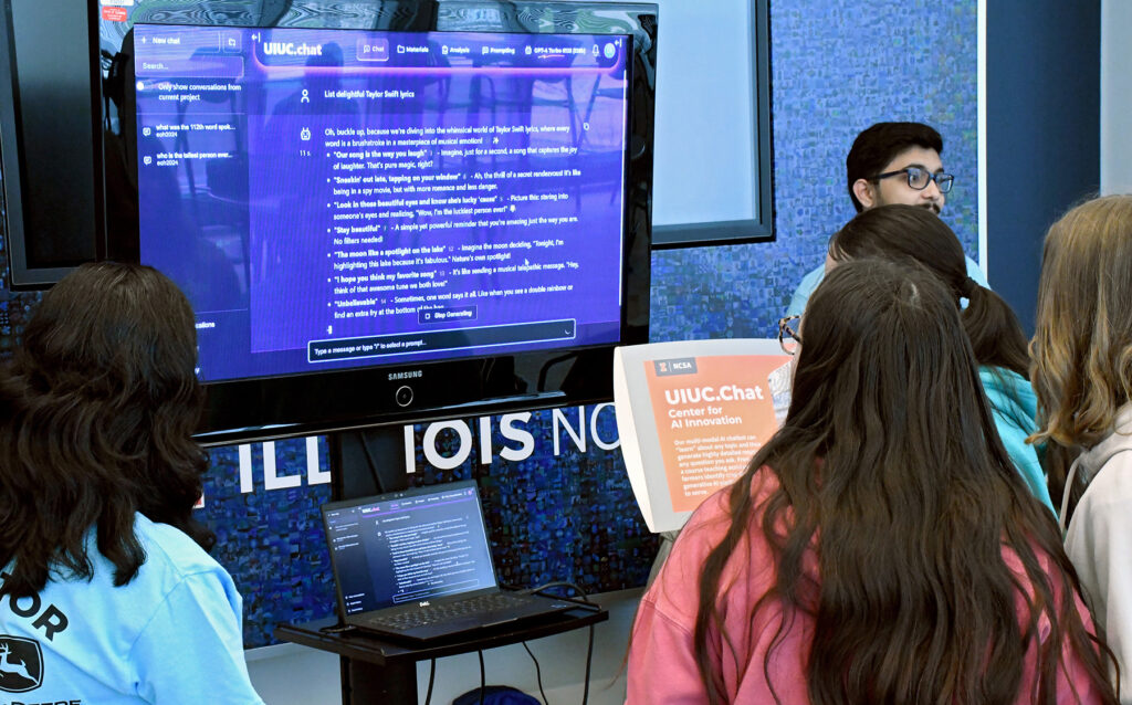EOH visitors are shown the UIUC chatbot.