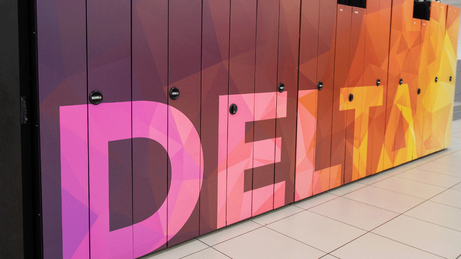A picture of the Delta supercomputer.