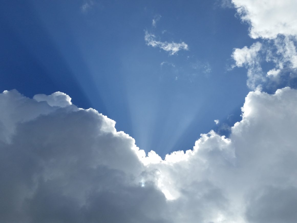 Cloudy sky. Original public domain image from Wikimedia Commons