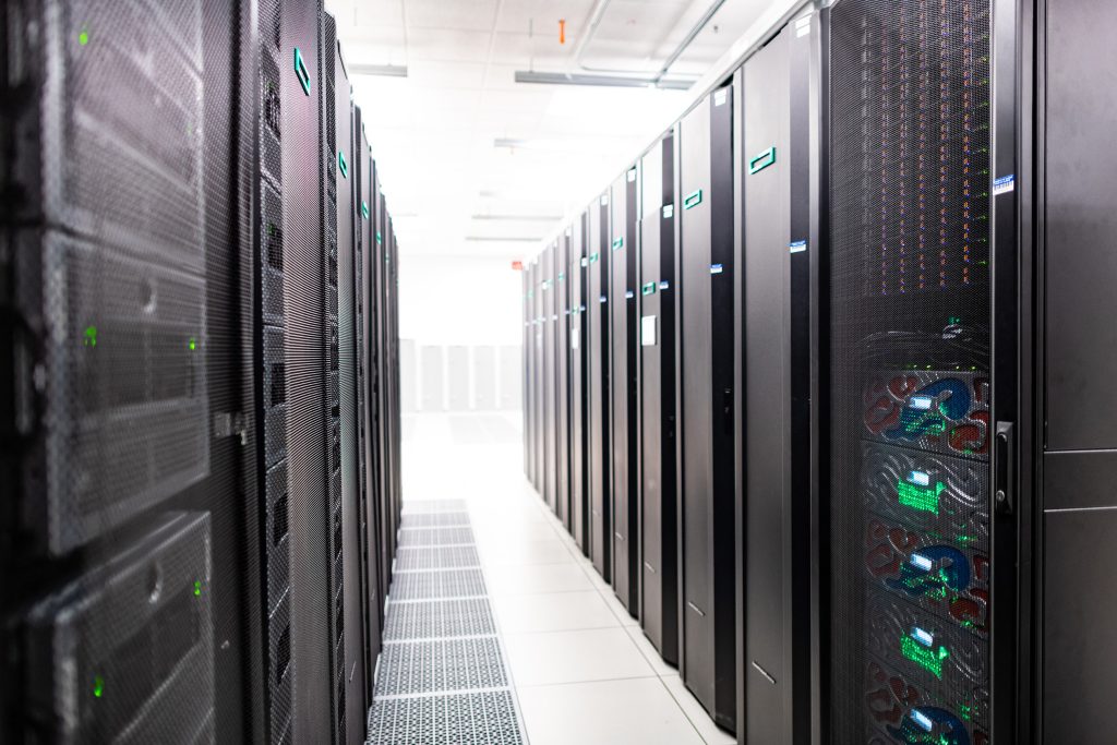 Aisle view of the Delta system