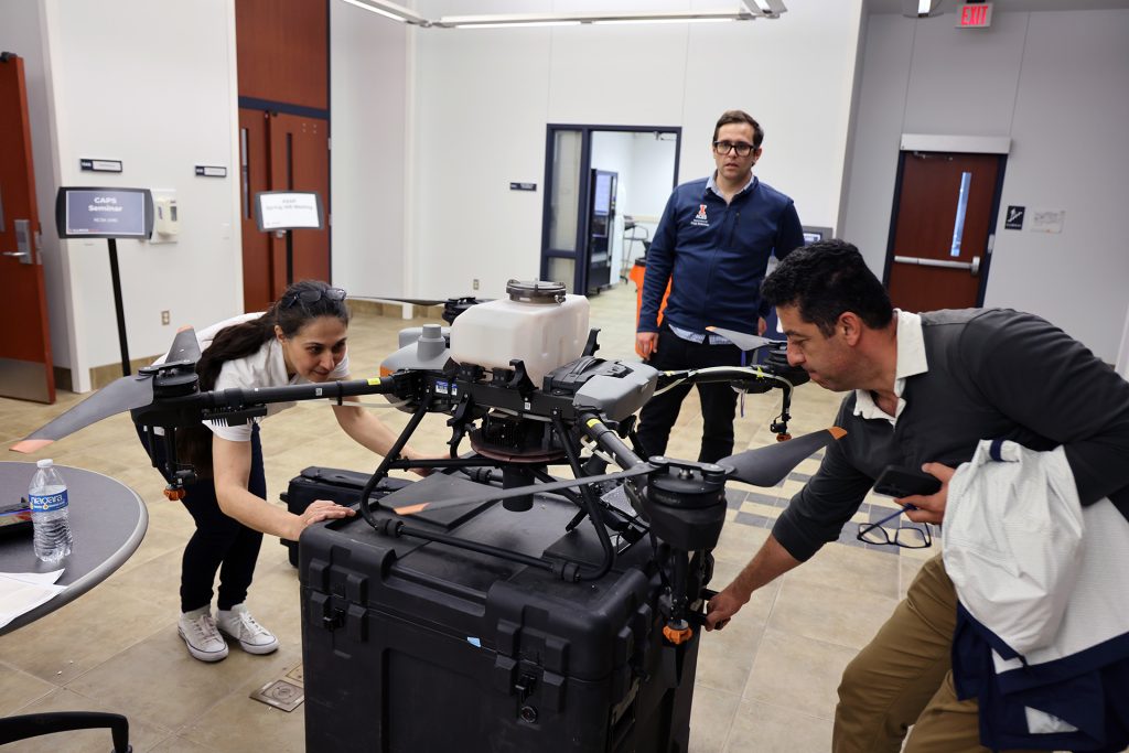 A large drone display.