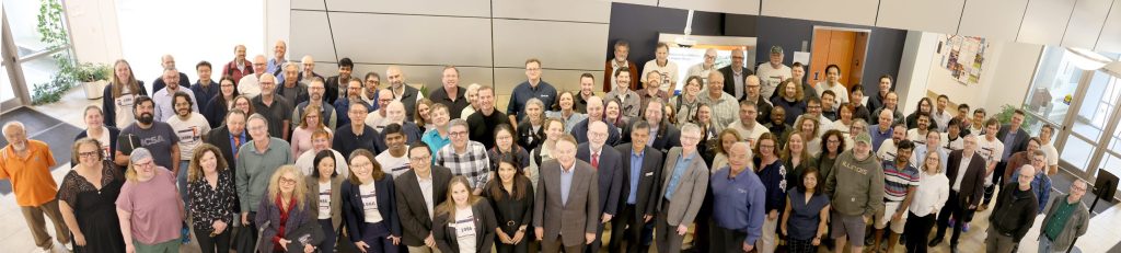 120 NCSA current and former employees commemorating the 40th anniversary celebration
