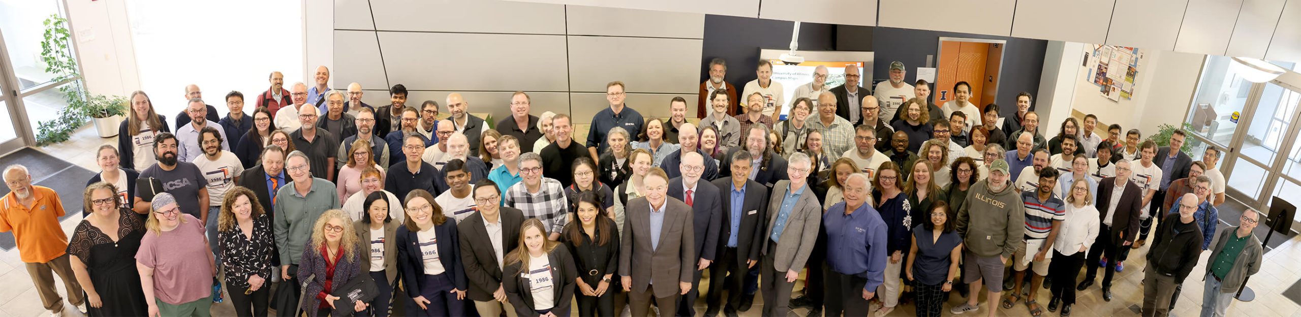 120 NCSA current and former employees commemorating the 40th anniversary celebration